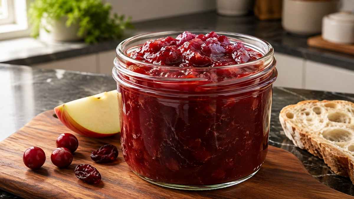 Apfel-Cranberry-Chutney