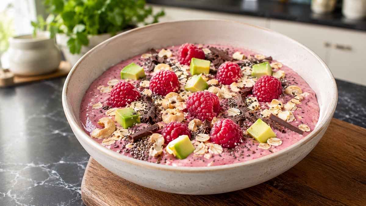 Himbeer-Smoothie Bowl mit Chiasamen