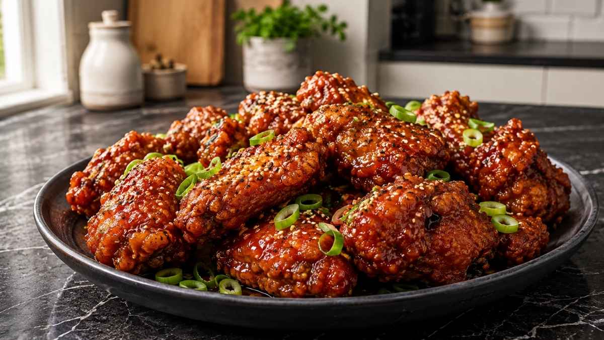 Koreanisch frittiertes Hähnchen