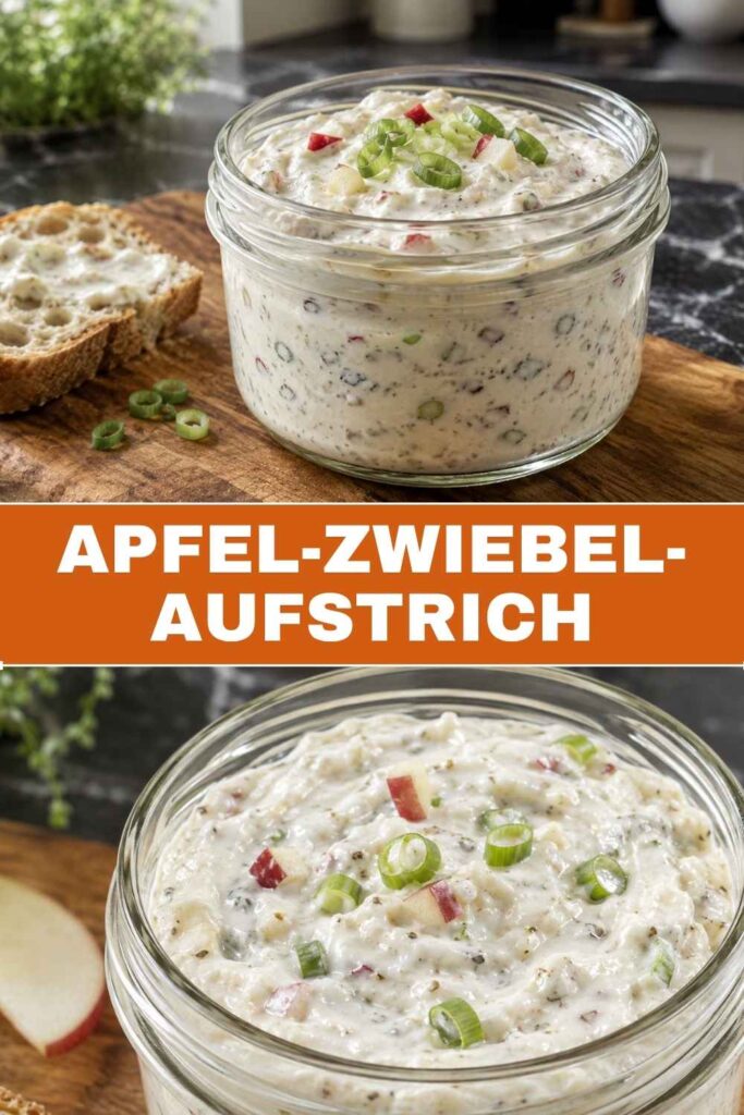 Pinterest-Pin Apfel-Zwiebel-Aufstrich Rezept in 10 Minuten