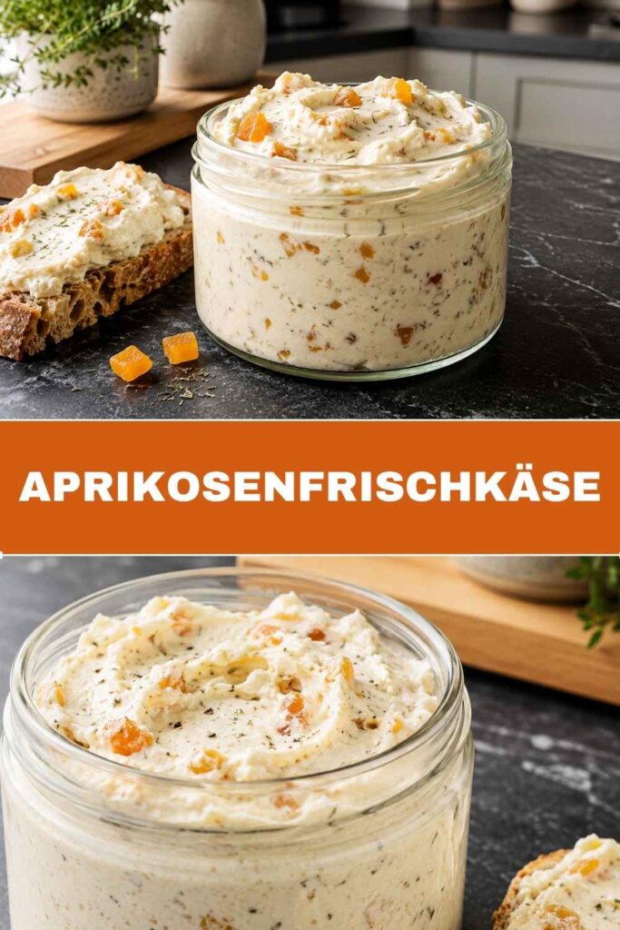 Aprikosenfrischkäse Rezept zum Anpinnen, Dip mit Aprikosen und Ziegenfrischkäse