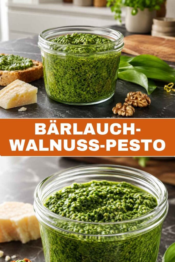 Bärlauch-Walnuss-Pesto Rezept zum Merken für Pinterest