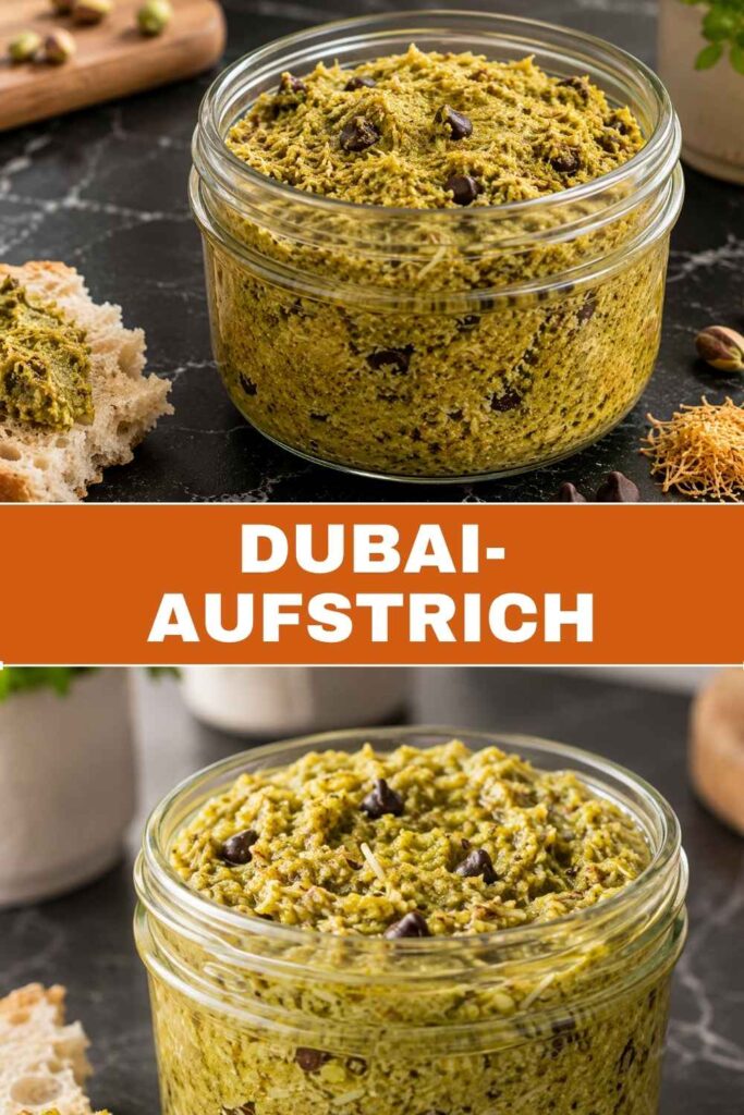 Dubai-Aufstrich 4 Dubai-Aufstrich Rezept zum Selbermachen, Pistazien und Kadayif in einem Glas