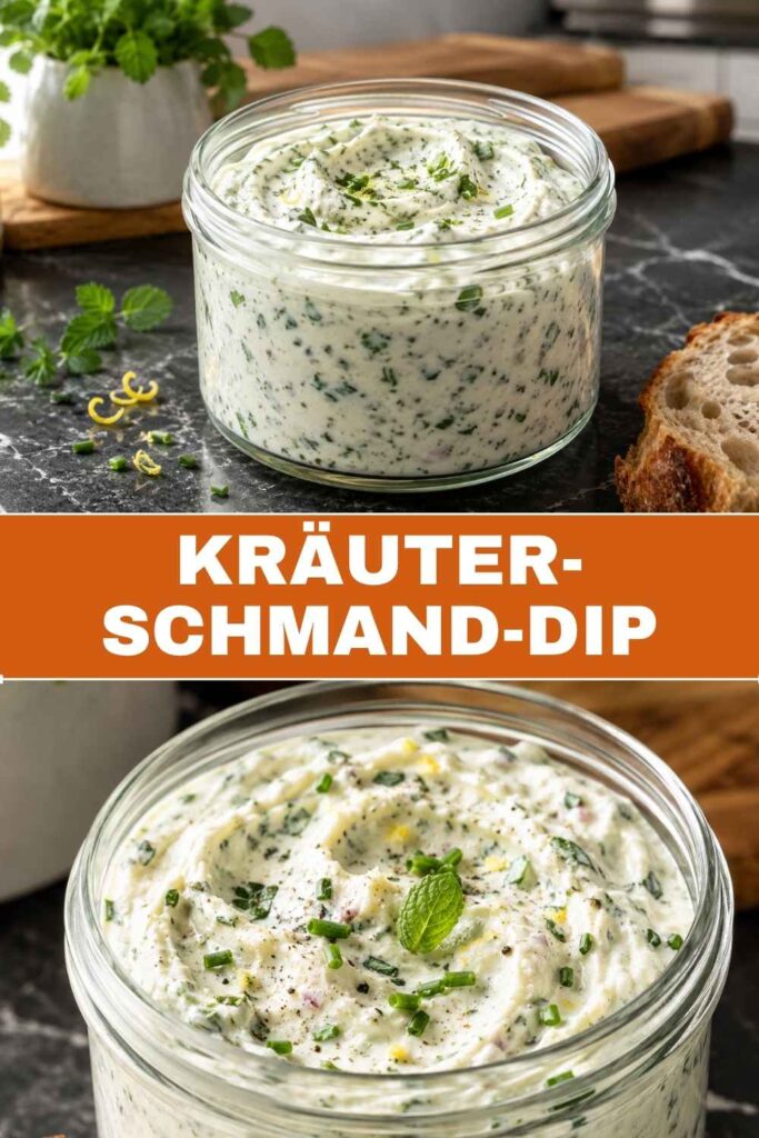 Kräuter-Schmand-Dip Rezept zum Anpinnen, cremig und in 5 Minuten fertig