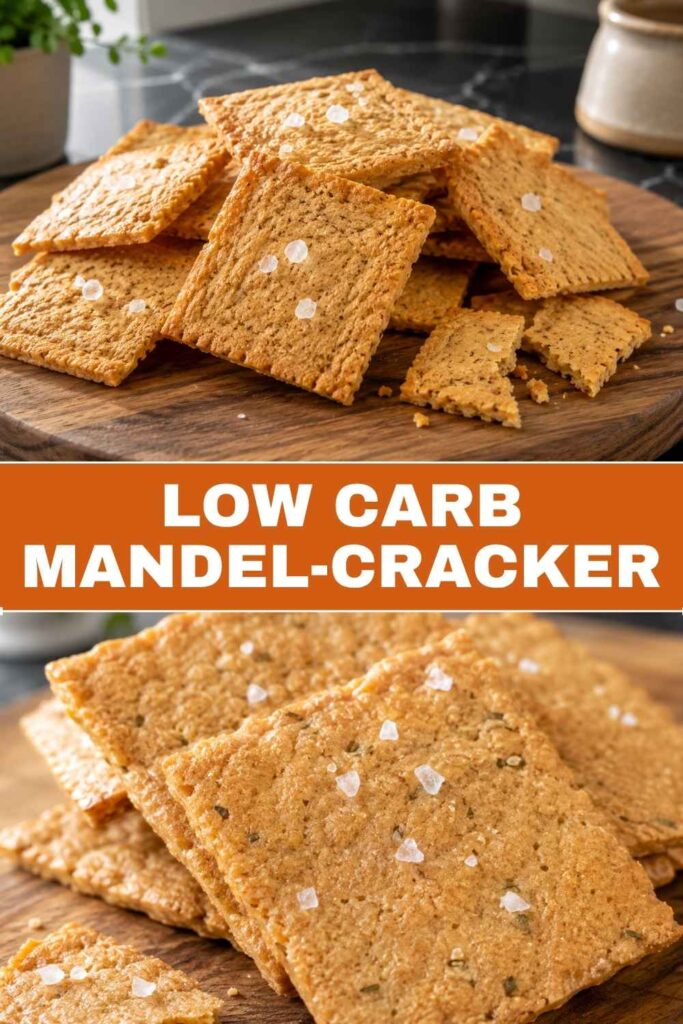 Low Carb Mandel-Cracker Rezept zum Pinnen für Pinterest