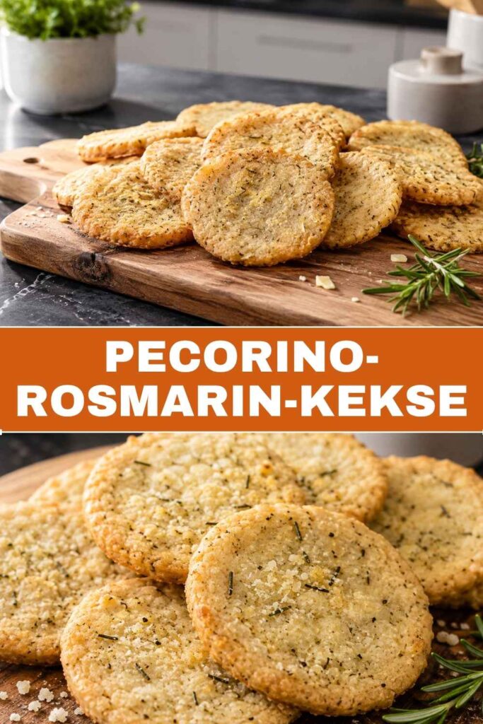 Pecorino-Rosmarin-Kekse, Low-Carb-Snack-Idee für Pinterest
