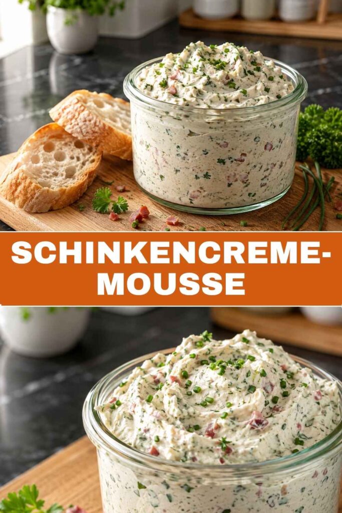 Pinterest-Pin Schinkencreme-Mousse, cremiger Aufstrich fürs Buffet