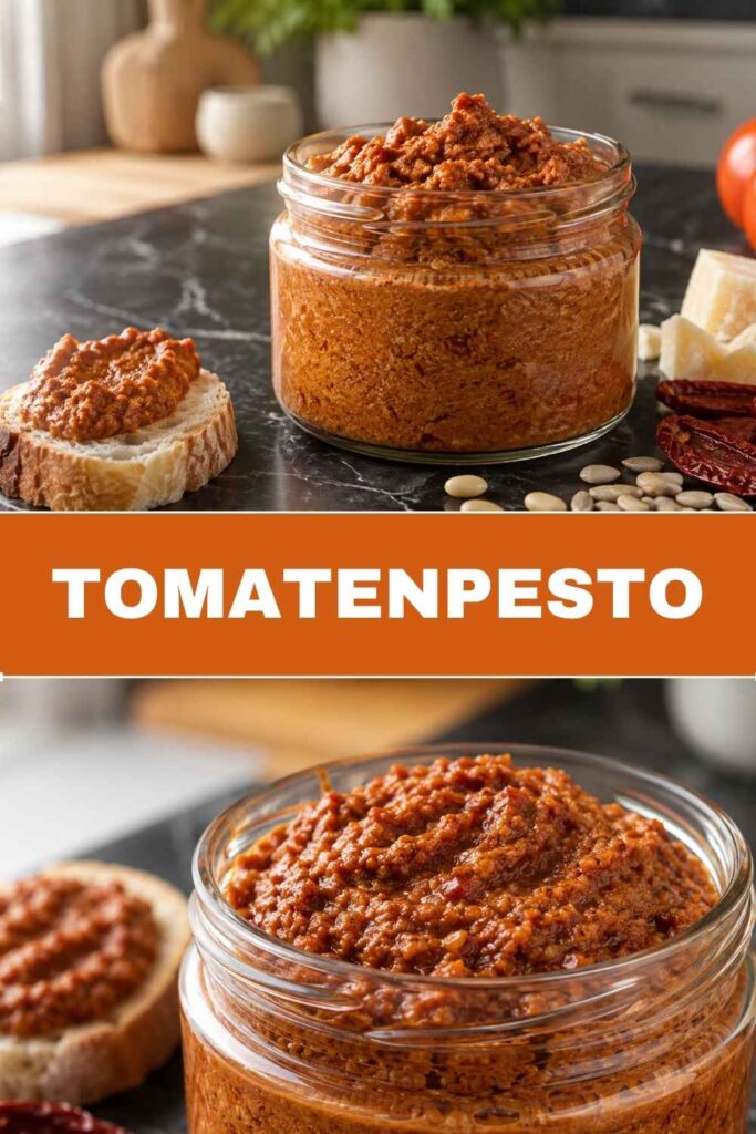 Tomatenpesto Rezept zum Nachmachen, cremig in 10 Minuten