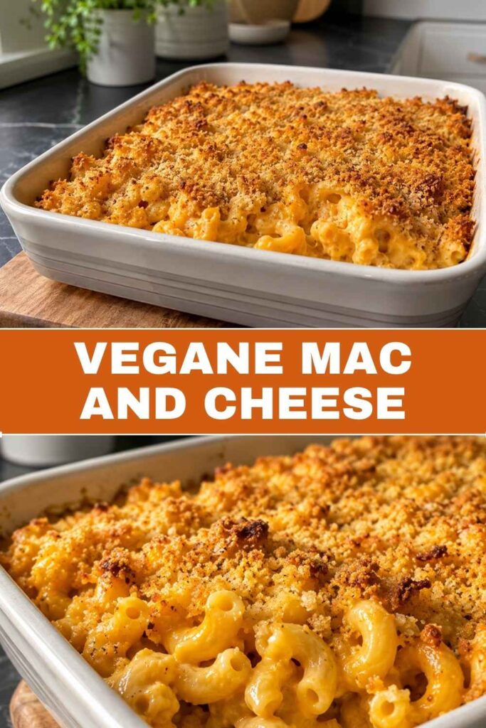 Pinterest Pin Vegane Mac and Cheese, cremiges Familienrezept