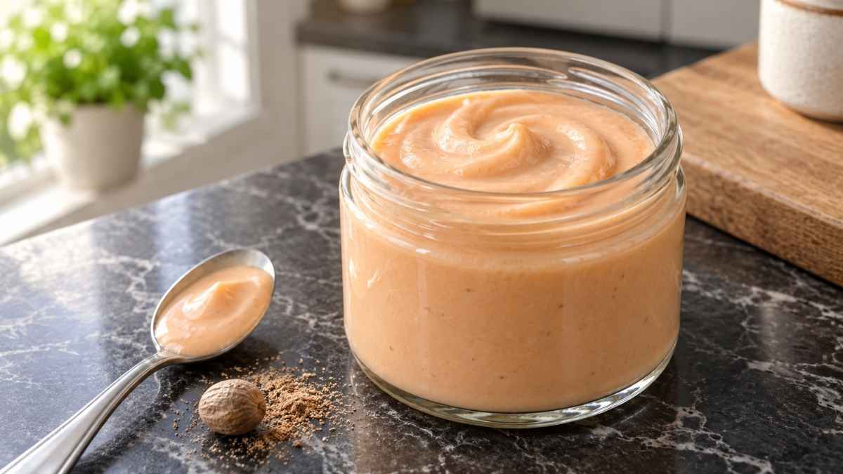 Cremige Aurora Sauce als rosa Tomaten-Béchamel über Spirelli auf einem Teller