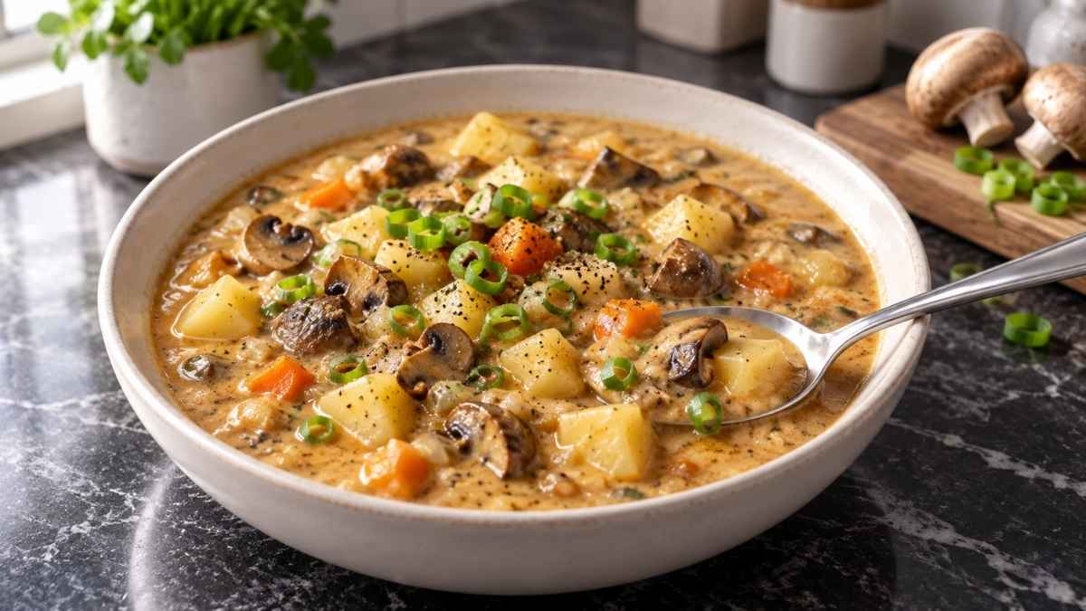 Kartoffeleintopf mit Champignons