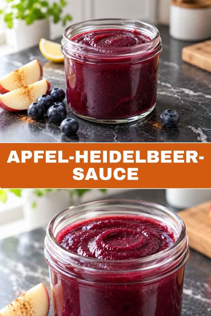 Apfel-Heidelbeer-Sauce Rezept zum Nachkochen, fertig in 25 Minuten