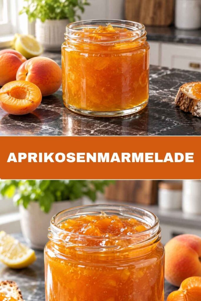 Aprikosenmarmelade Rezept zum Selbermachen, Pinterest-Pin
