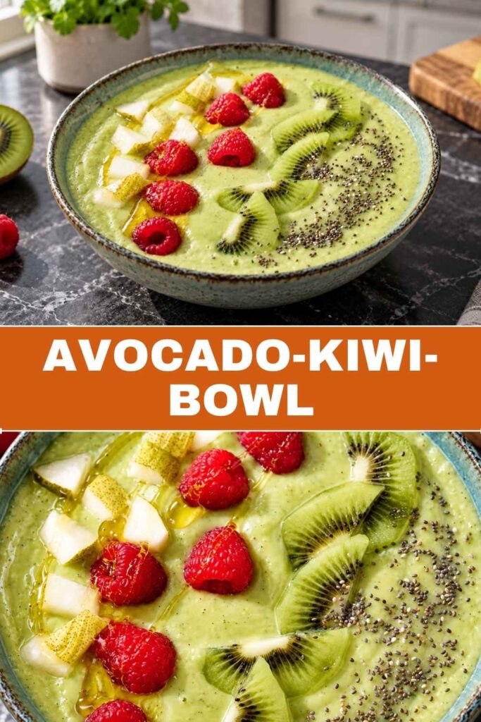 Avocado-Kiwi-Bowl Rezept zum Nachkochen, cremig und in 10 Minuten fertig