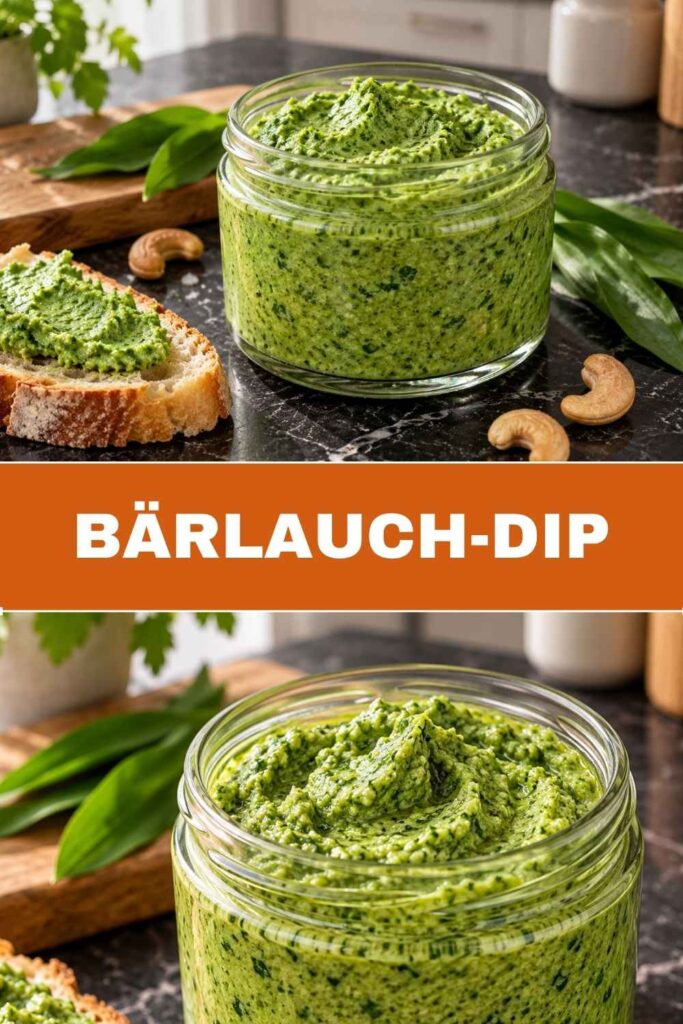 Bärlauch-Dip 4 Bärlauch-Dip Rezept zum Nachkochen, cremig und vegan in 10 Minuten