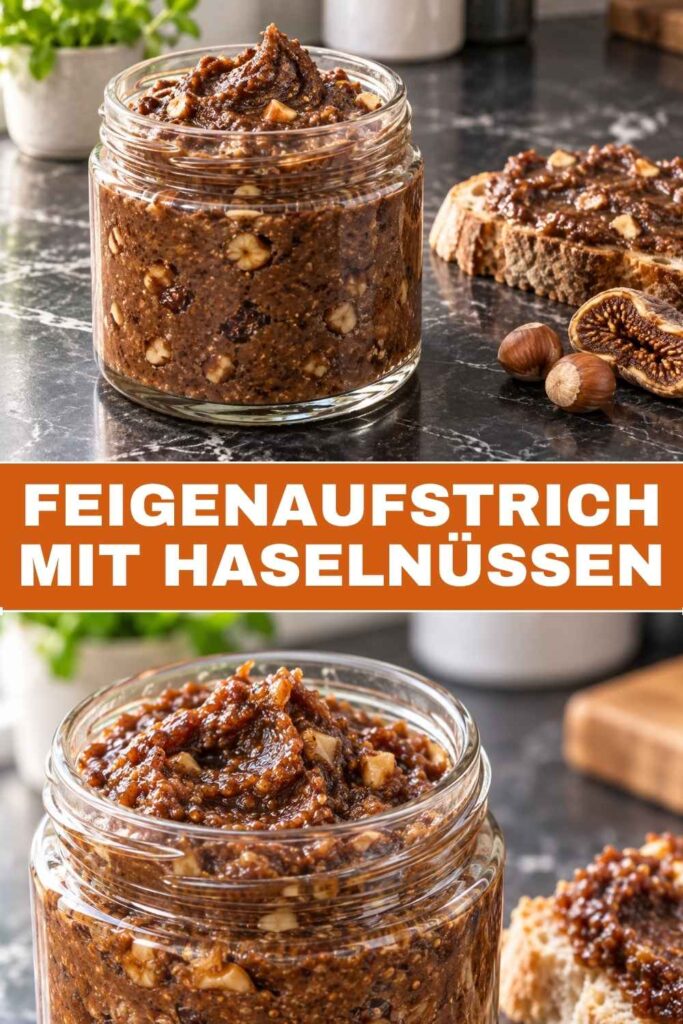 Feigenaufstrich mit Haselnüssen 4 Feigenaufstrich mit Haselnüssen, selbstgemachtes Rezept zum Nachkochen