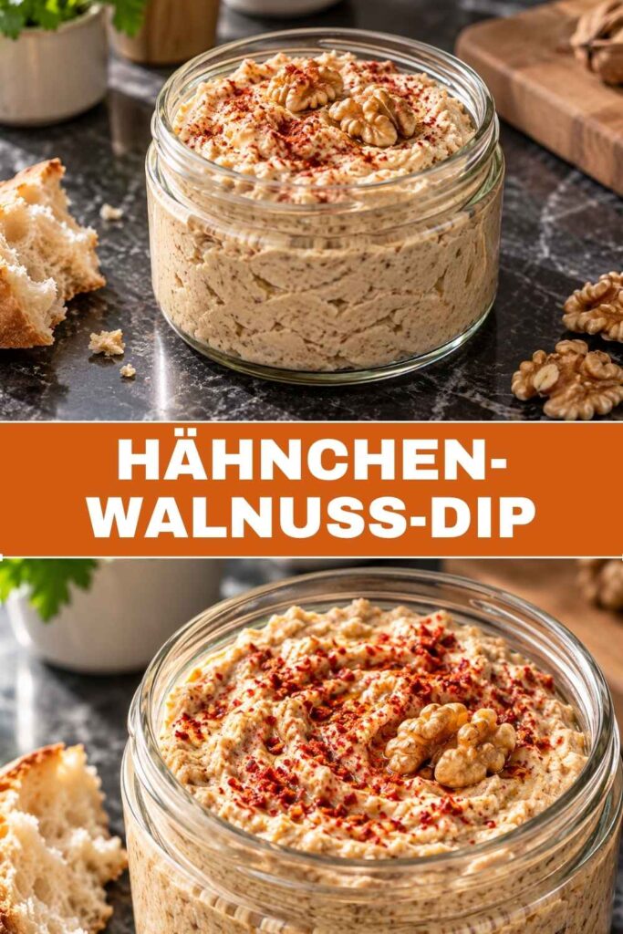 Hähnchen-Walnuss-Dip 4 Hähnchen-Walnuss-Dip Rezept zum Merken auf Pinterest, cremig und orientalisch gewürzt