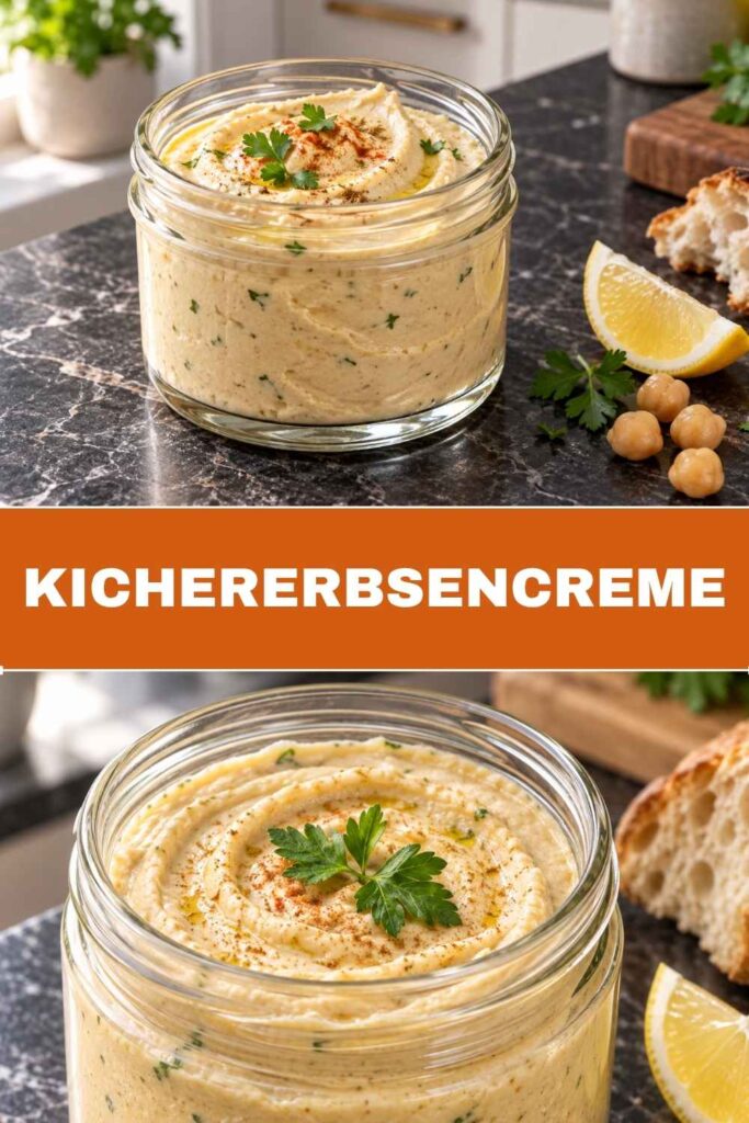 Kichererbsencreme 4 Kichererbsencreme Rezept zum Nachkochen mit Tahin und Zitrone