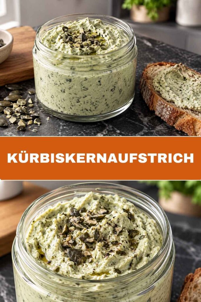 Kürbiskernaufstrich Rezept zum Merken auf Pinterest, cremig und in 5 Minuten fertig