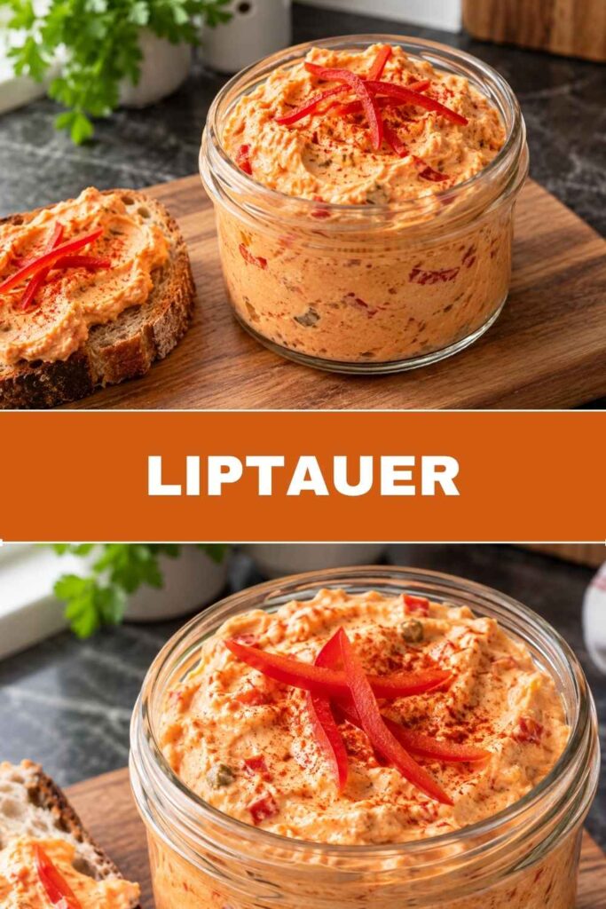 Liptauer Rezept Pin mit cremigem Paprika-Aufstrich und Brotzeitbrett