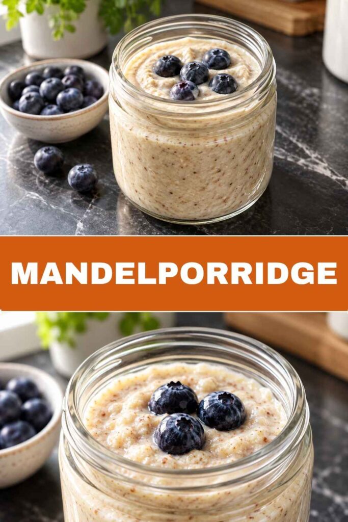 Mandelporridge Rezept Pinterest Pin Low Carb Frühstück