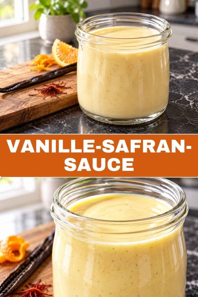 Vanille-Safran-Sauce Rezept zum Merken auf Pinterest