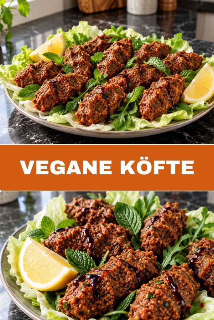 Vegane Köfte 4 Vegane Köfte Rezept zum Merken auf Pinterest, Weitwinkel und Nahaufnahme kombiniert