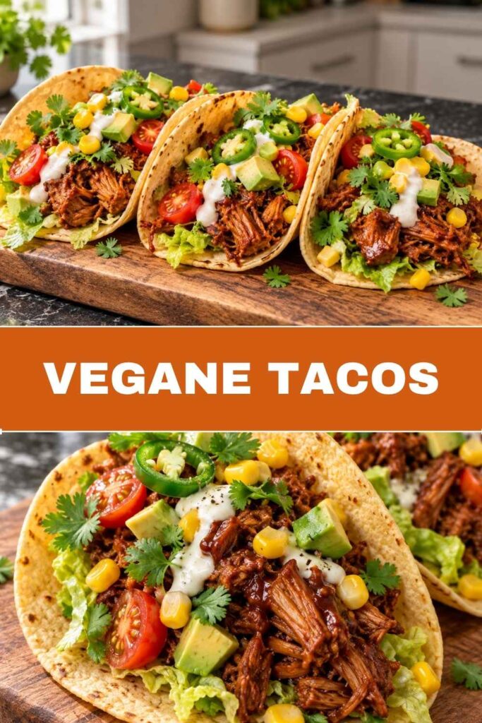 Vegane Tacos mit Pulled Jackfruit zum Nachkochen, Pin für Pinterest