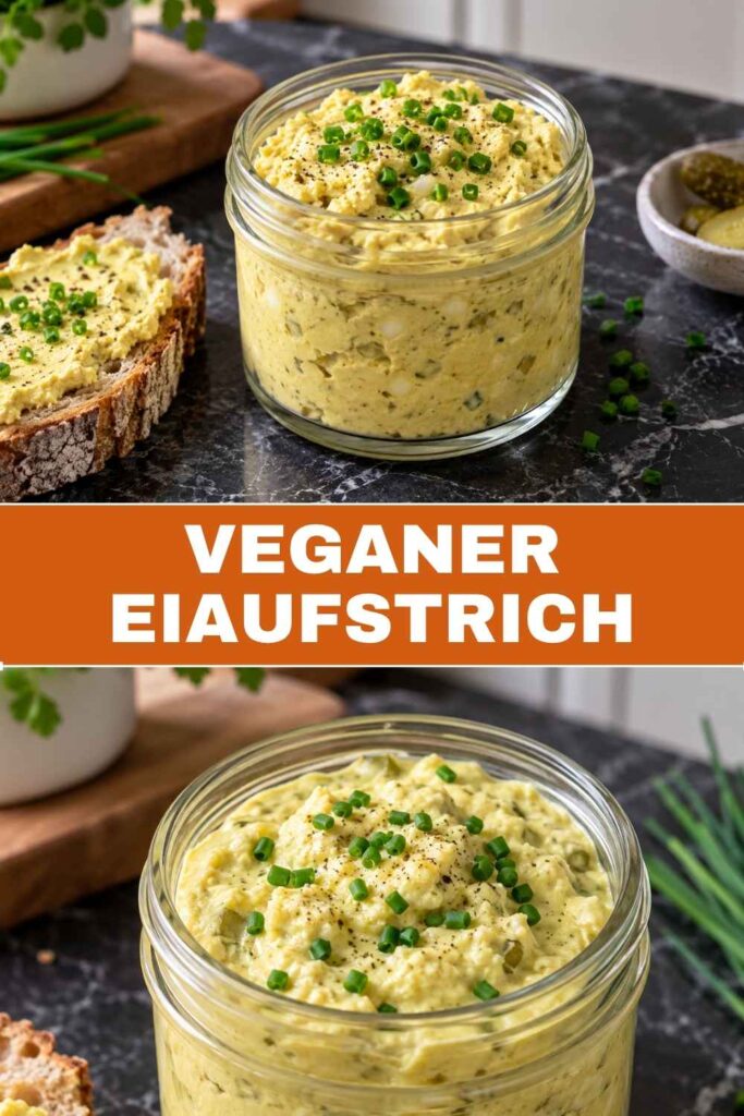 Veganer Eiaufstrich ohne Ei, Rezept zum Merken für Pinterest