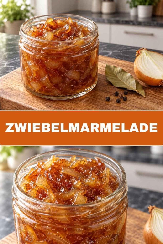 Zwiebelmarmelade selber machen im Thermomix in 37 Minuten, Rezept für Käse und Grillgut