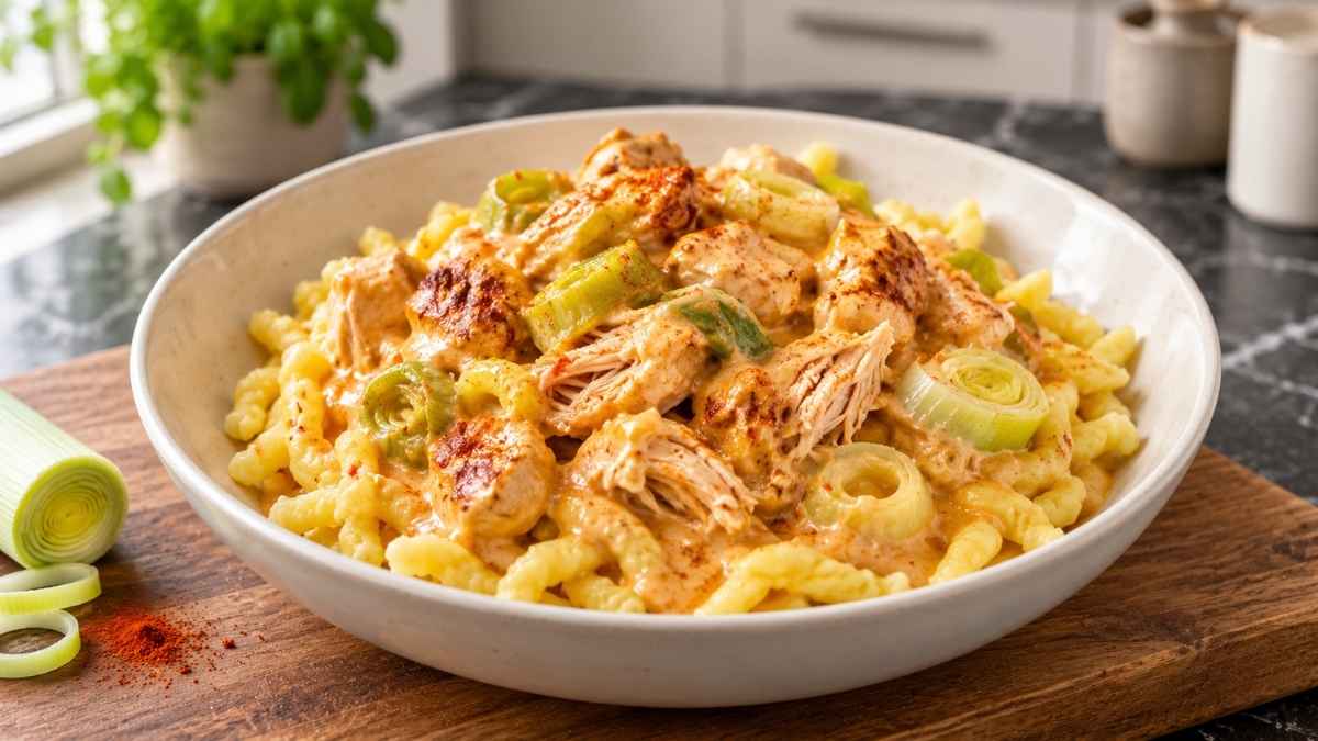 Schnelles Pulled-Chicken-Gulasch